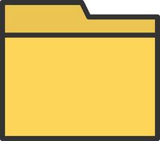 Folder icon image. Suitable for mobile apps, web apps and print media. vector