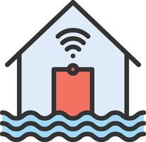 Flood Sensor icon image. Suitable for mobile apps, web apps and print media. vector