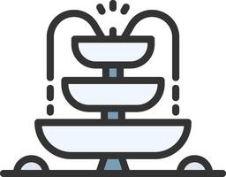 Fountain icon image. Suitable for mobile apps, web apps and print media. vector