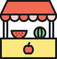 Fruit Stand icon image. Suitable for mobile apps, web apps and print media. vector