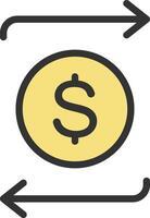 Funds Transfer icon image. Suitable for mobile apps, web apps and print media. vector