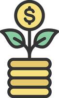 Growth Investing icon image. Suitable for mobile apps, web apps and print media. vector