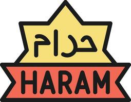 Haram icon image. Suitable for mobile apps, web apps and print media. vector
