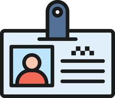 Identification Card icon image. Suitable for mobile apps, web apps and print media. vector