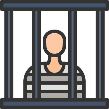 Jail icon image. Suitable for mobile apps, web apps and print media. vector