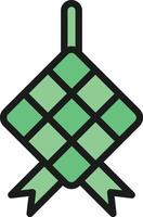 Ketupat icon image. Suitable for mobile apps, web apps and print media. vector