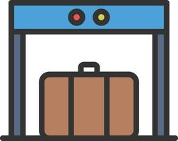 Luggage Scan icon image. Suitable for mobile apps, web apps and print media. vector