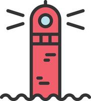 Lighthouse icon image. Suitable for mobile apps, web apps and print media. vector