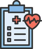 Medical Report icon image. Suitable for mobile apps, web apps and print media. vector