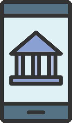 Mobile Banking icon image. Suitable for mobile apps, web apps and print media.