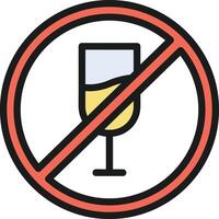No Drink icon image. Suitable for mobile apps, web apps and print media. vector