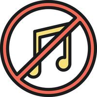 No Music icon image. Suitable for mobile apps, web apps and print media. vector