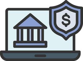 Online Banking Security icon image. Suitable for mobile apps, web apps and print media. vector