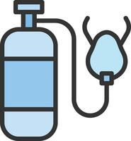 Oxygen Tank icon image. Suitable for mobile apps, web apps and print media. vector