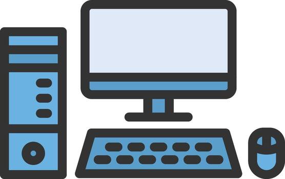 ordenador personal icono imagen. adecuado para móvil aplicaciones, web aplicaciones y impresión medios de comunicación. vector