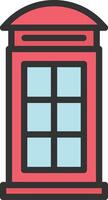 Phone Booth icon image. Suitable for mobile apps, web apps and print media. vector