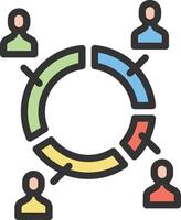 Pie Chart icon image. Suitable for mobile apps, web apps and print media. vector