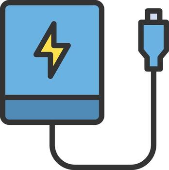 Power Bank icon image. Suitable for mobile apps, web apps and print media. vector