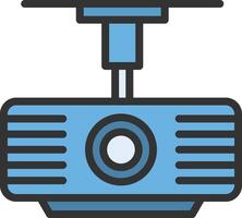 Projector icon image. Suitable for mobile apps, web apps and print media. vector