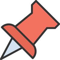 Push Pin icon image. Suitable for mobile apps, web apps and print media. vector