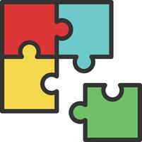 Puzzle icon image. Suitable for mobile apps, web apps and print media. vector