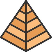 Pyramid icon image. Suitable for mobile apps, web apps and print media. vector
