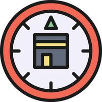 Qibla icon image. Suitable for mobile apps, web apps and print media. vector
