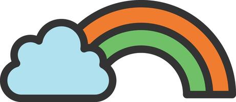 Rainbow icon image. Suitable for mobile apps, web apps and print media. vector