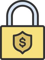 Secured Loan icon image. Suitable for mobile apps, web apps and print media. vector