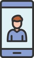 Smart Contact icon image. Suitable for mobile apps, web apps and print media. vector