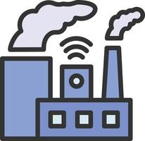 Smart Factory icon image. Suitable for mobile apps, web apps and print media. vector