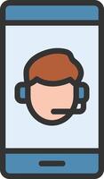 Smartphone Support icon image. Suitable for mobile apps, web apps and print media. vector