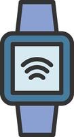 Smart Watch icon image. Suitable for mobile apps, web apps and print media. vector