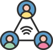 Social Hub icon image. Suitable for mobile apps, web apps and print media. vector