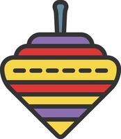 Spinning Top icon image. Suitable for mobile apps, web apps and print media. vector