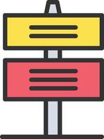 Street Sign icon image. Suitable for mobile apps, web apps and print media. vector