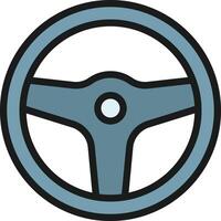 Steering Wheel icon image. Suitable for mobile apps, web apps and print media. vector
