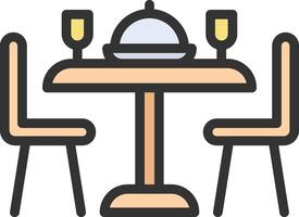 Table Restaurant icon image. Suitable for mobile apps, web apps and print media. vector
