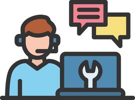 Technical Support icon image. Suitable for mobile apps, web apps and print media. vector