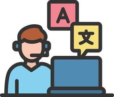 Translate icon image. Suitable for mobile apps, web apps and print media. vector