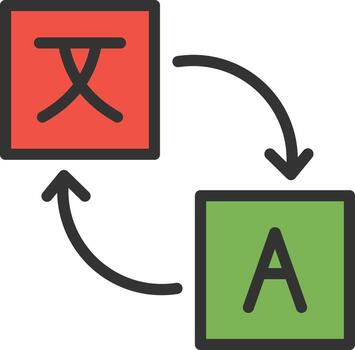 Translation icon image. Suitable for mobile apps, web apps and print media. vector