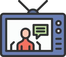 Tv icon image. Suitable for mobile apps, web apps and print media. vector