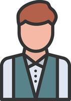 Waiter icon image. Suitable for mobile apps, web apps and print media. vector