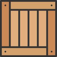 Wooden Box icon image. Suitable for mobile apps, web apps and print media. vector