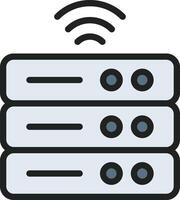 Wireless Database icon image. Suitable for mobile apps, web apps and print media. vector