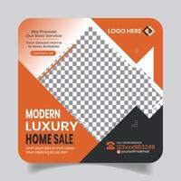 Modern Home Sale or Marketing Social Media Post Design Banner vector