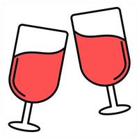Drinks and food icon concept vector
