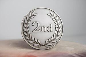Silver Medal with Laurel Wreath Design for Second Place photo