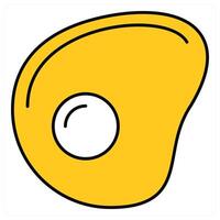 Fried Egg and egg icon concept vector