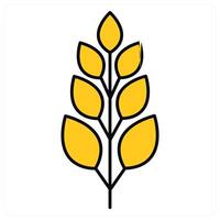 Wheat Leaves and nature icon concept vector